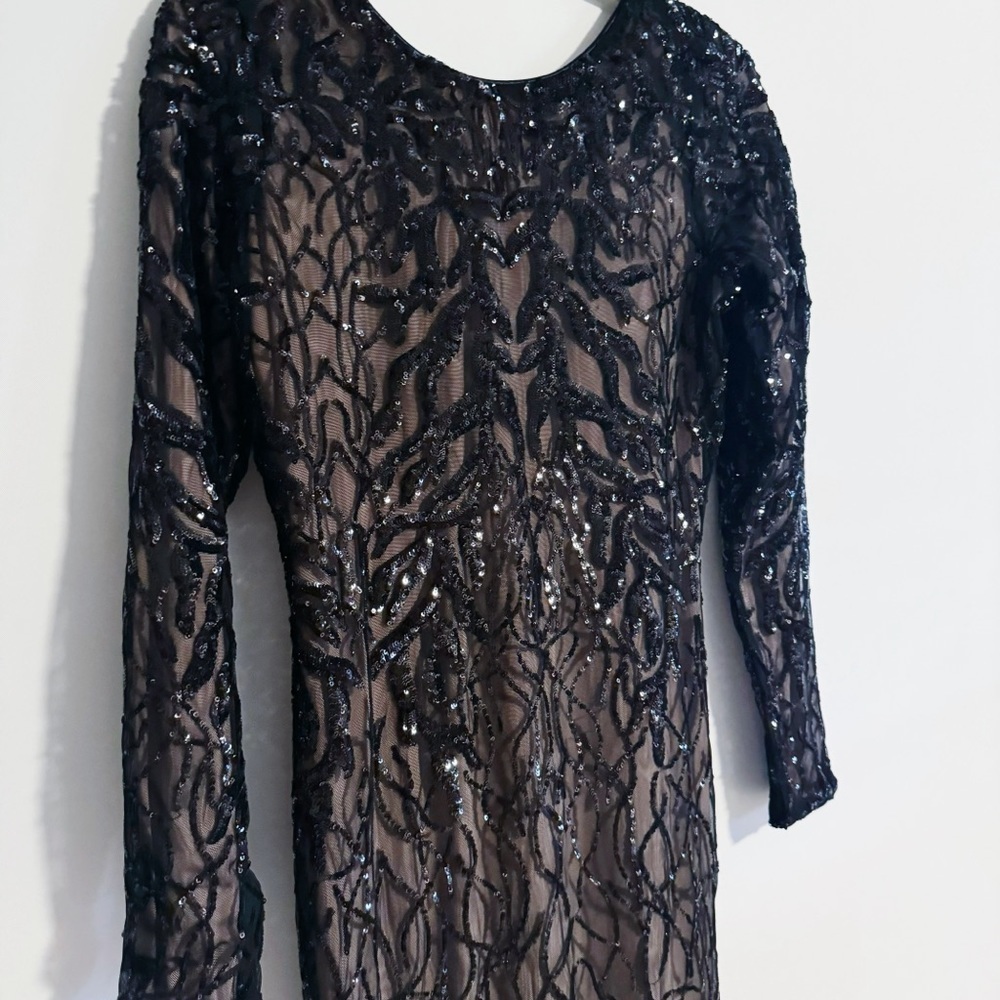 Dress the Population - Black Sequins Midi Dress - Picture 2 of 4